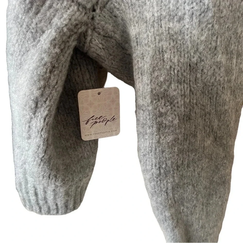 NWT Free People Bradley Pullover Sweater Grey Size XS